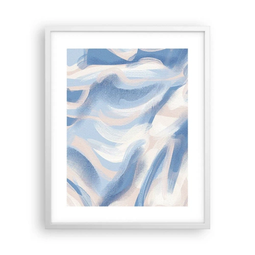 Poster in white frmae - Blue Waves - 40x50 cm