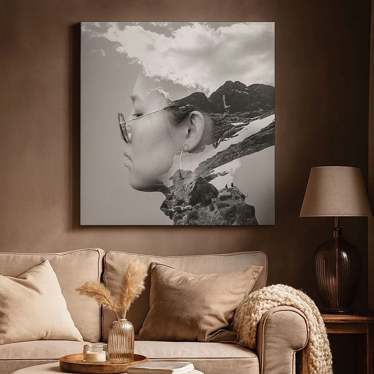 Canvas picture - Cloudy Portrait - 30x30 cm