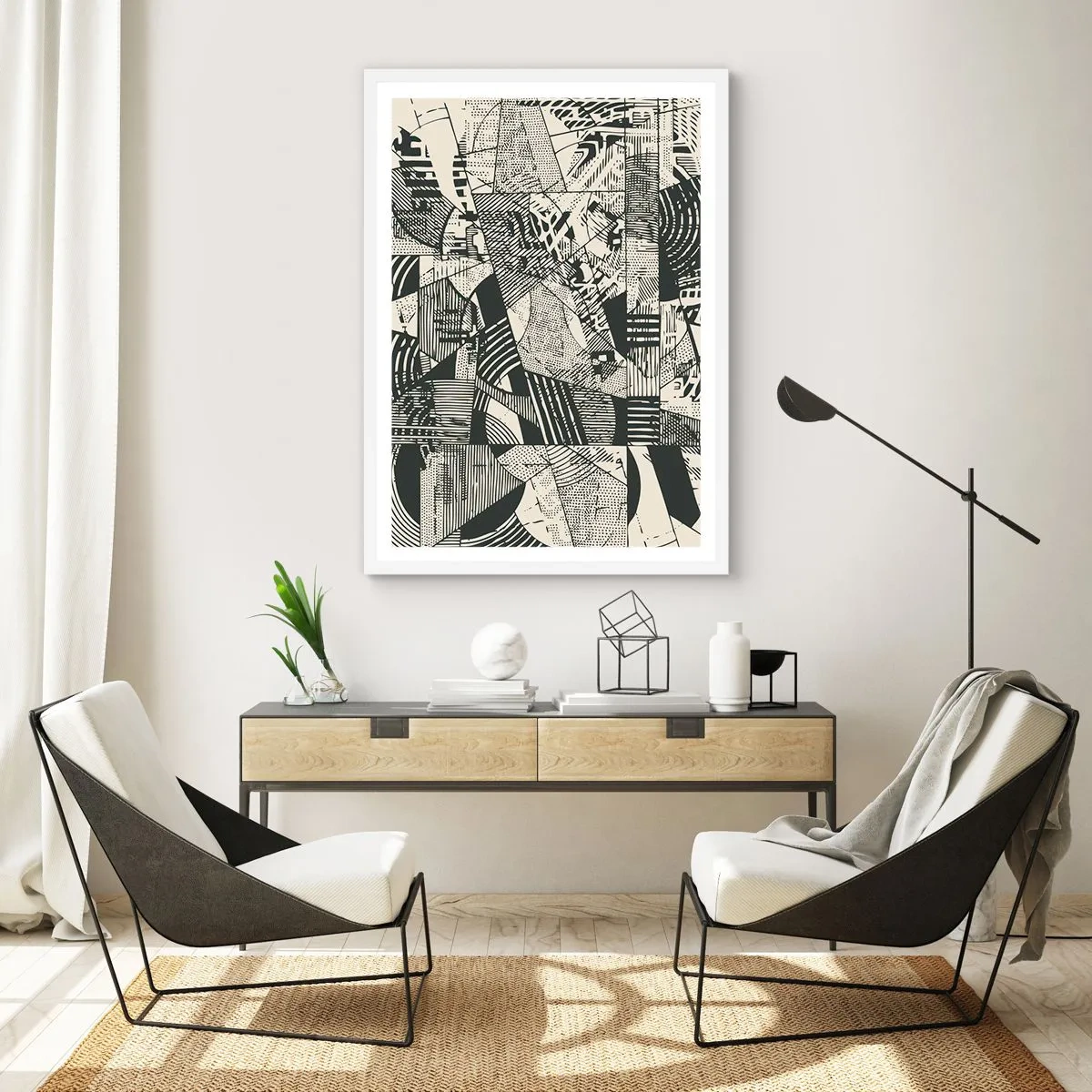 Poster in white frmae - Dynamics of Contemporaneity - 61x91 cm