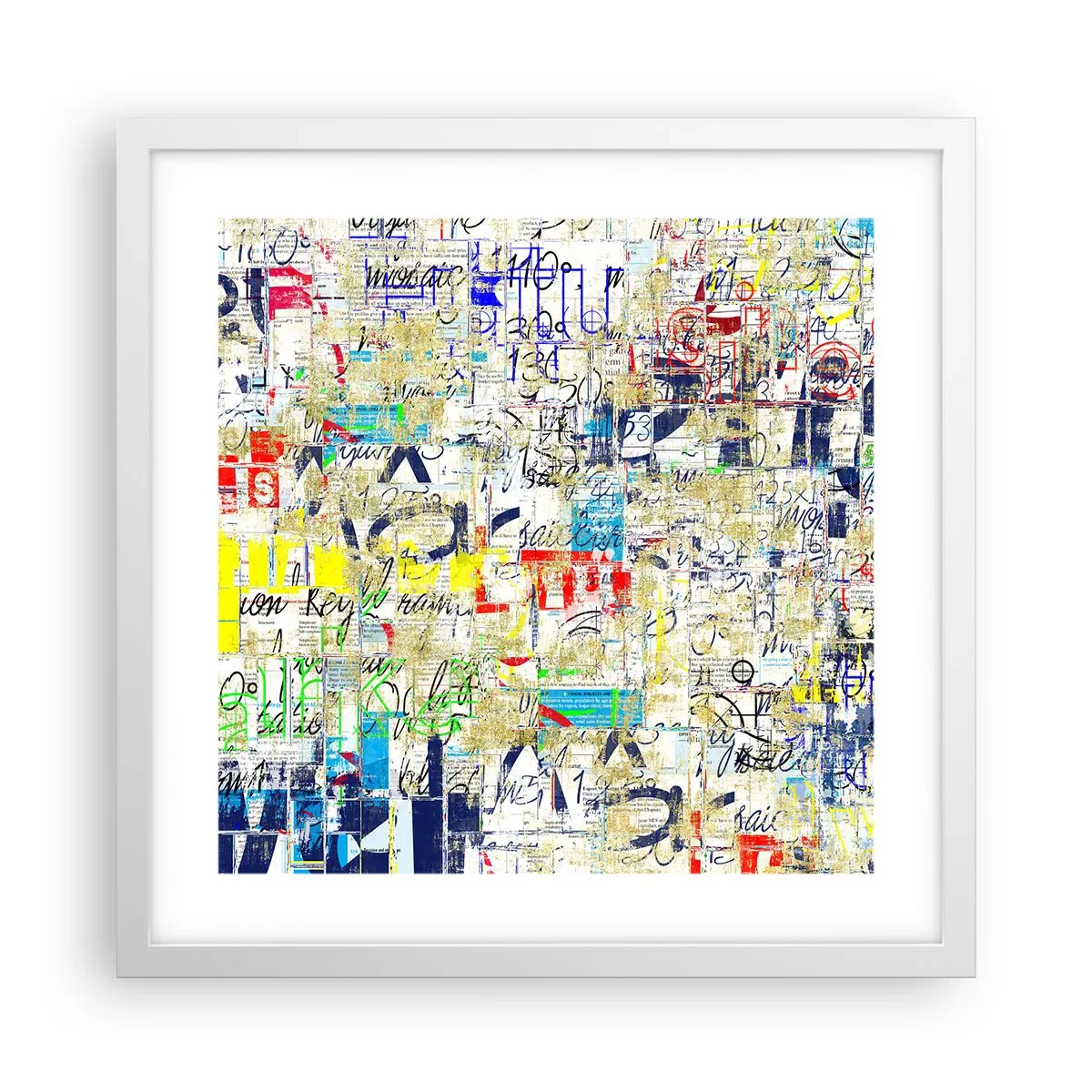 Poster in white frmae - Feast for the Eyes - 40x40 cm