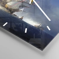 Clock face with lines