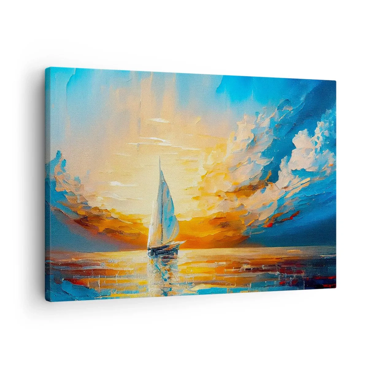 Canvas picture - Sailing in Gold - 70x50 cm