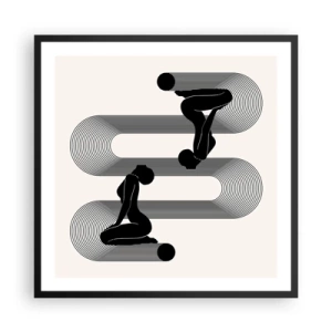Poster in black frame - Sensual Symmetry - 60x60 cm