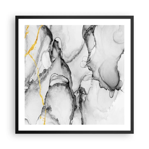 Poster in black frame - Composition with a Golden Motif - 60x60 cm