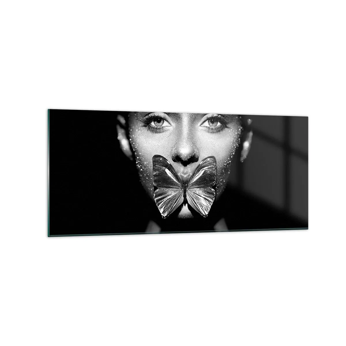 Glass picture - Butterfly Kiss - 120x50 cm