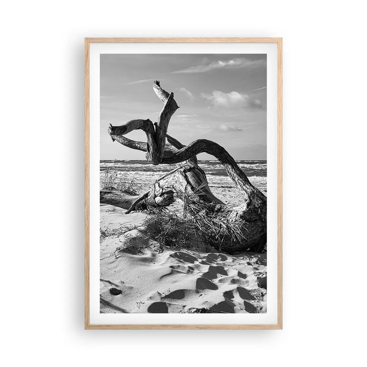 Poster in light oak frame - Seaside Sculpture - 61x91 cm