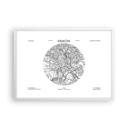 Poster in white frmae - Anatomy of Crocow - 70x50 cm