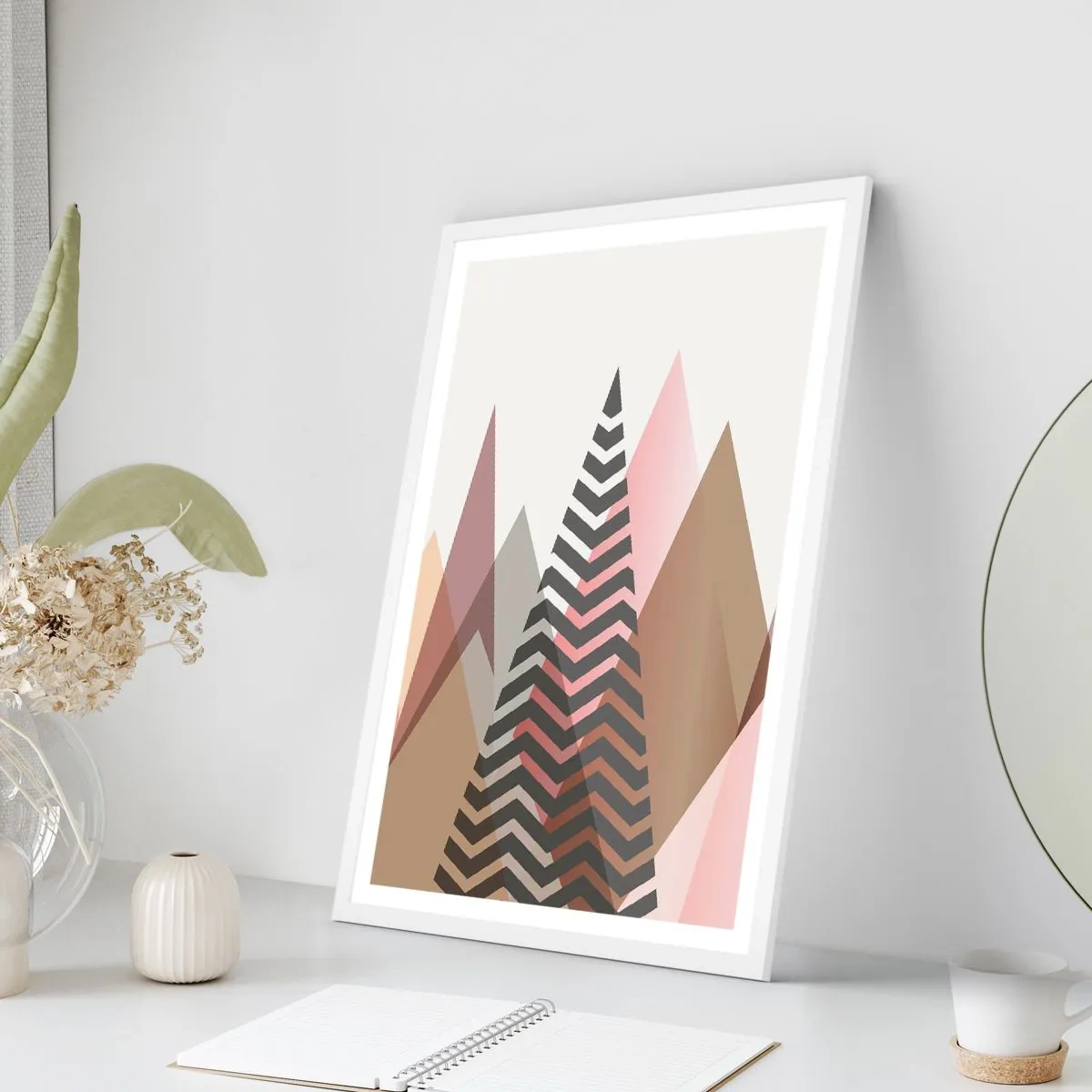 Poster in white frmae - View of the Piramide - 30x40 cm