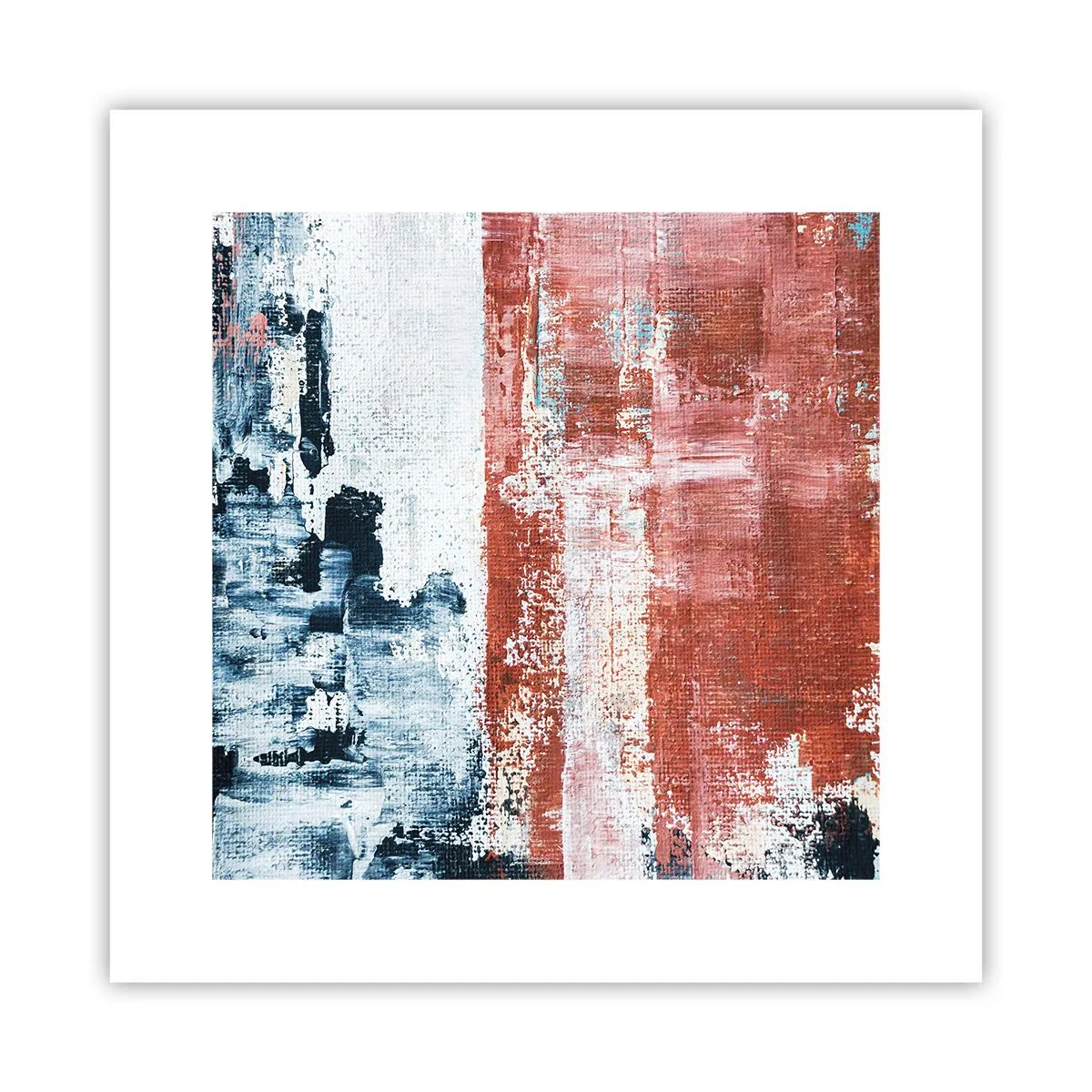 Poster - Abstract Fifty Fifty - 30x30 cm