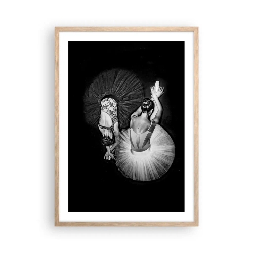 Poster in light oak frame - Yin and Yang - Ideal Balance - 50x70 cm