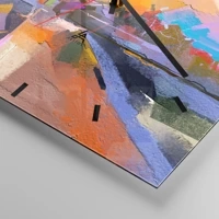 Clock face with lines