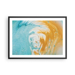 Poster in black frame - Pastel Swirl - 70x50 cm