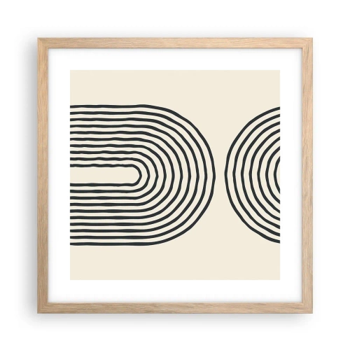 Poster in light oak frame - In One Moment… - 40x40 cm