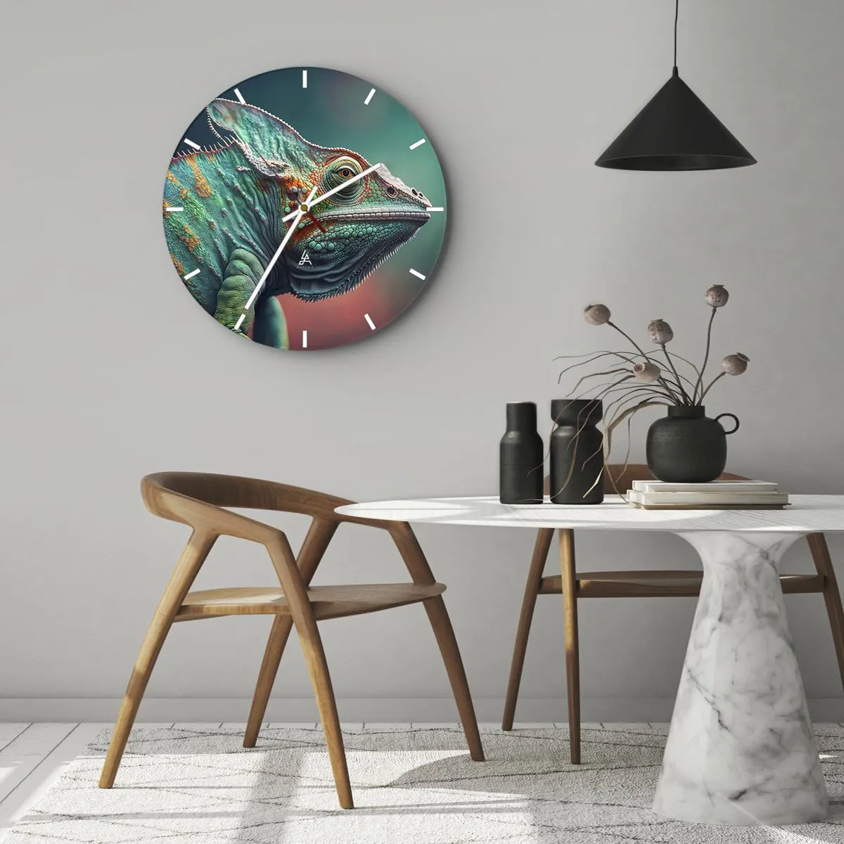 Wall clock - Clock on glass - Can You See Me? That's Too Bad... - 40x40 cm