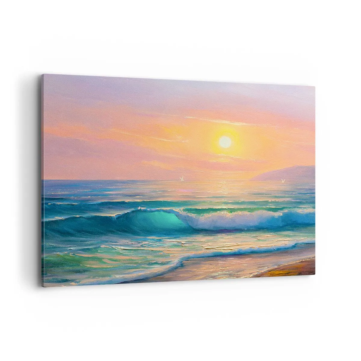 Canvas picture - Turquoise Song of the Waves - 100x70 cm