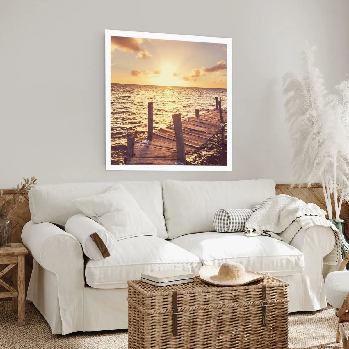 Poster - Golden Land of Tranquility - 50x50 cm