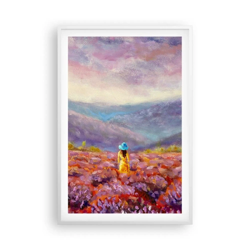 Poster in white frmae - In Lavendar World - 61x91 cm