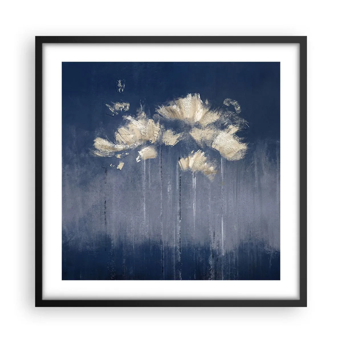Poster in black frame - Like Flakes in the Wind - 50x50 cm
