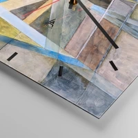 Clock face with lines