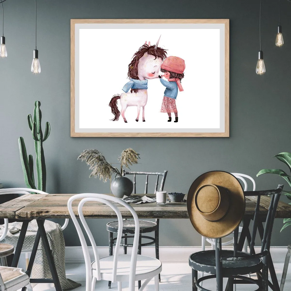 Poster in light oak frame - Winter Tale - 91x61 cm