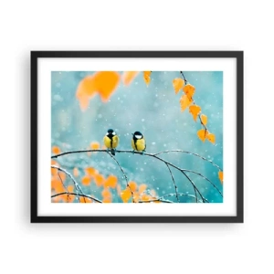 Poster in black frame - Birdy Gossip - 50x40 cm