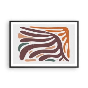 Poster in black frame - Radiant Organic Composition - 91x61 cm