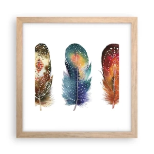 Poster in light oak frame - Rituals, Customs, Secrets - 30x30 cm