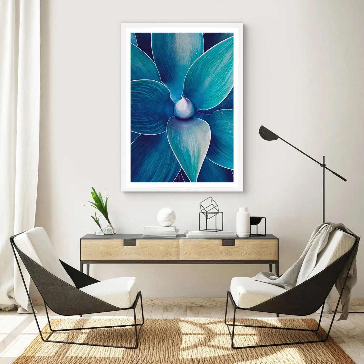 Poster in white frmae - Blue from the Sky - 30x40 cm