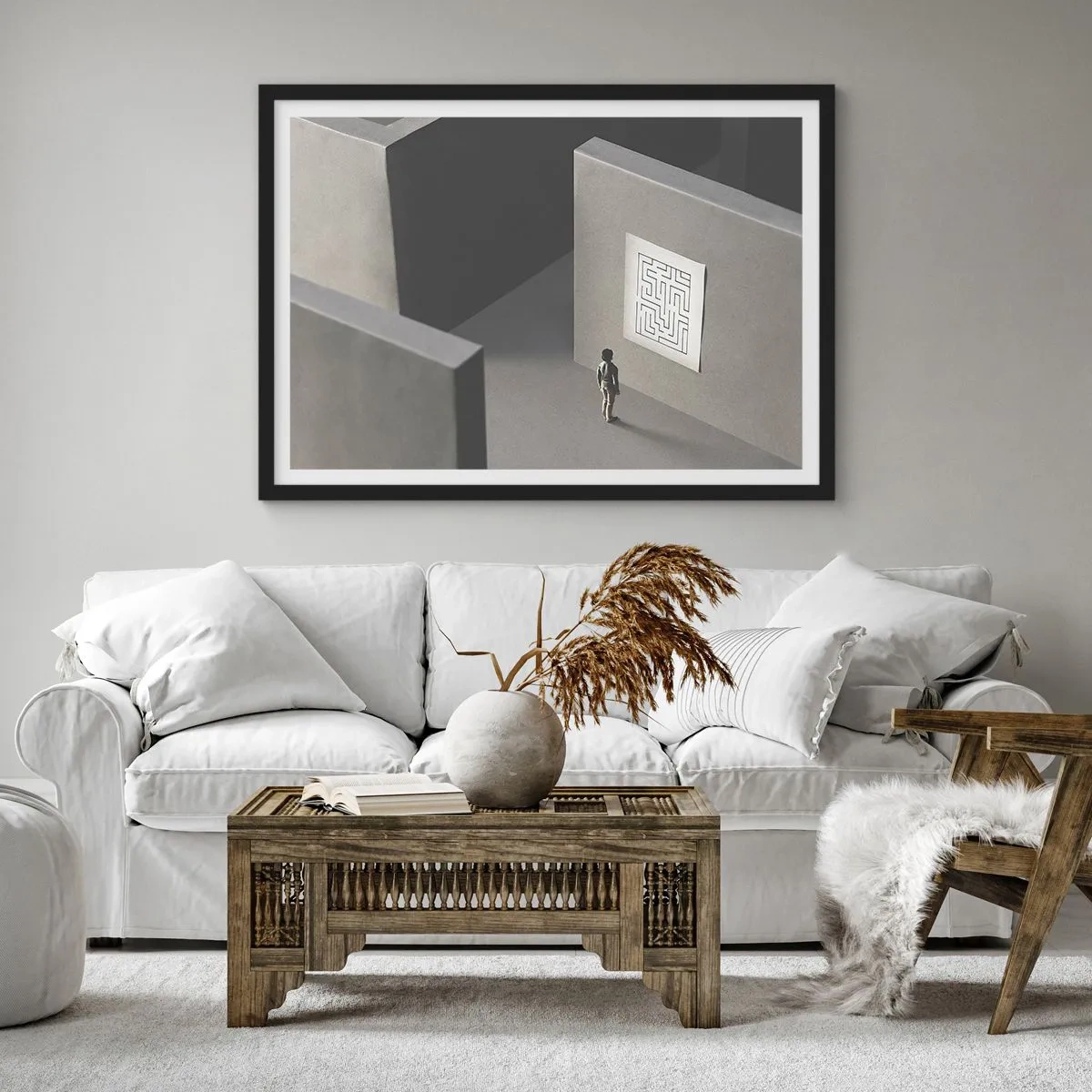 Poster in black frame - But Where Am I? - 50x40 cm