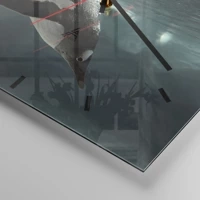 Clock face with lines