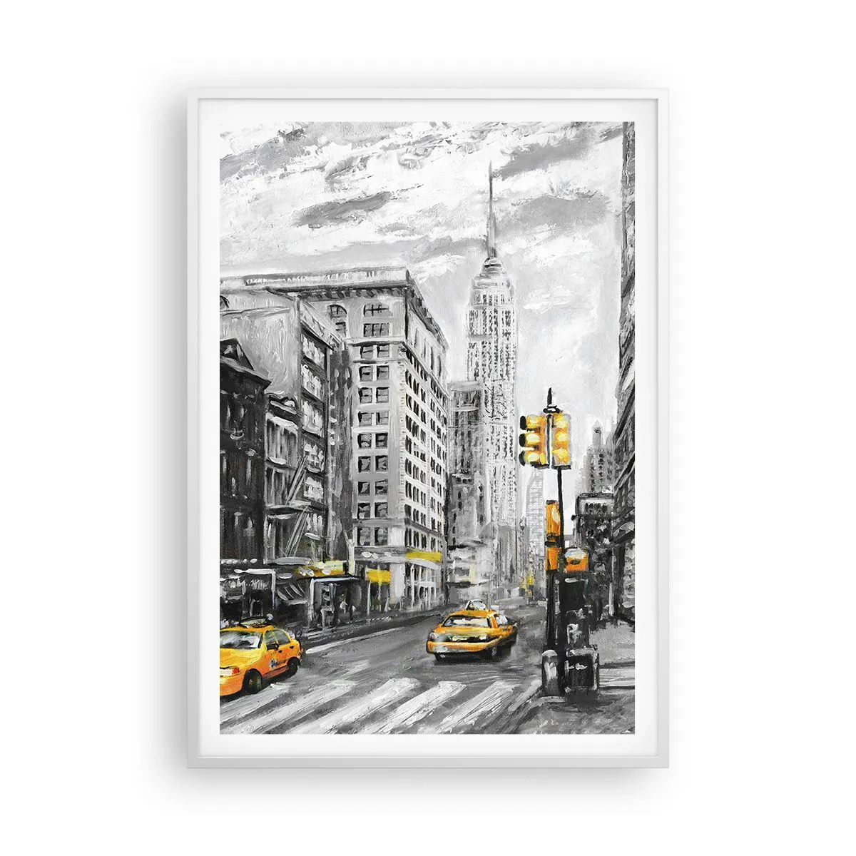 Poster in white frmae - New York Tale - 70x100 cm