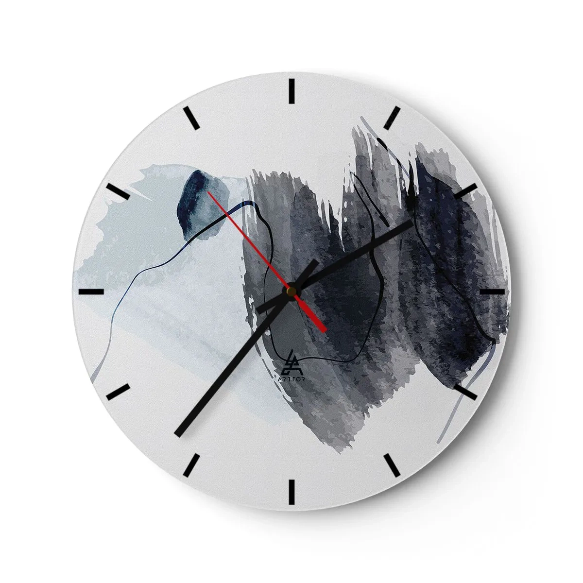 Wall clock - Clock on glass - Intensity and Movement - 30x30 cm