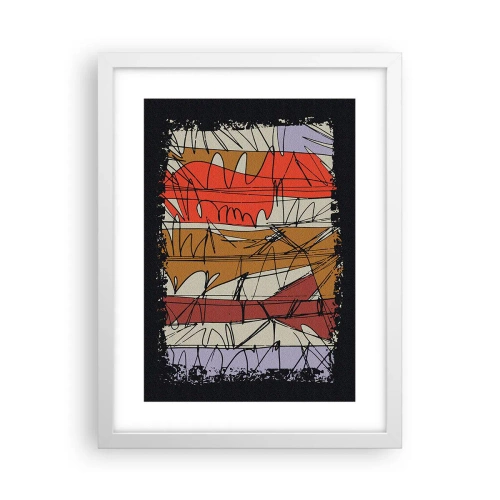 Poster in white frmae - Spontaneous Composition - 30x40 cm