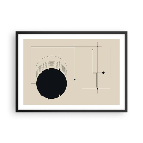 Poster in black frame - Springy and Dynamic Composition - 70x50 cm