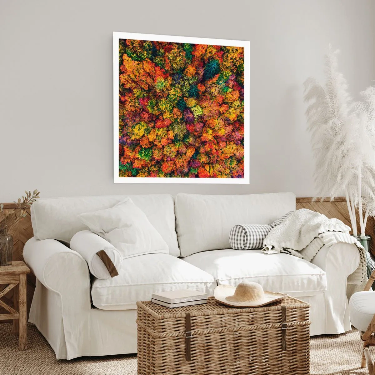 Poster - Bouquet of Autumn Flowers - 30x30 cm