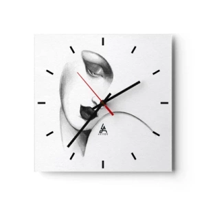 Wall clock - Clock on glass - Lempicka Style - 40x40 cm