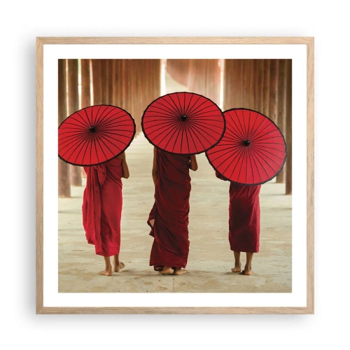 Poster in light oak frame - On the Way to Pure Country - 60x60 cm