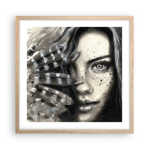 Poster in light oak frame - Wild Beauty - 50x50 cm