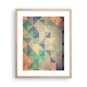Poster in light oak frame - The Republic of Triangles - 40x50 cm