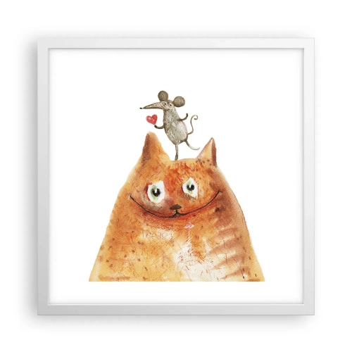 Poster in white frmae - Love Paradoxes - 40x40 cm