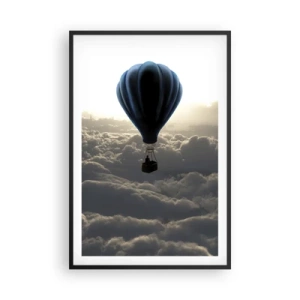 Poster in black frame - Wanderer above Clouds - 61x91 cm
