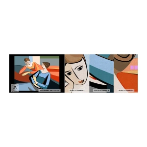 Photo Wallpaper Sample Premium Canvas - Time for Confession - Cubism, Portrait, Women - 100x30 cm
