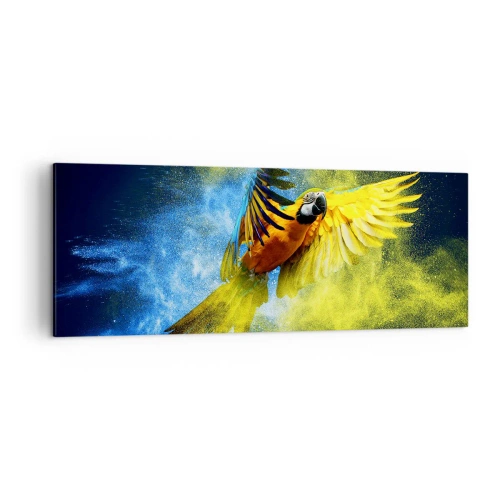 Canvas picture - In Blue and Gold Dust - 140x50 cm