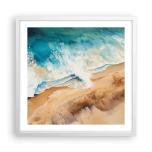 Poster in white frmae - Returning Wave - 50x50 cm