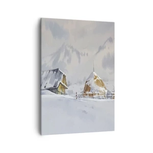 Canvas picture - In a Snowy Valley - 50x70 cm