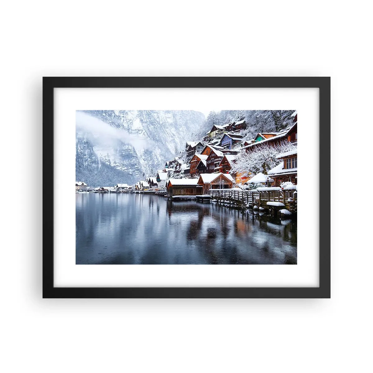 Poster in black frame - In Winter Decoration - 40x30 cm