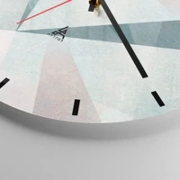 Clock face with lines