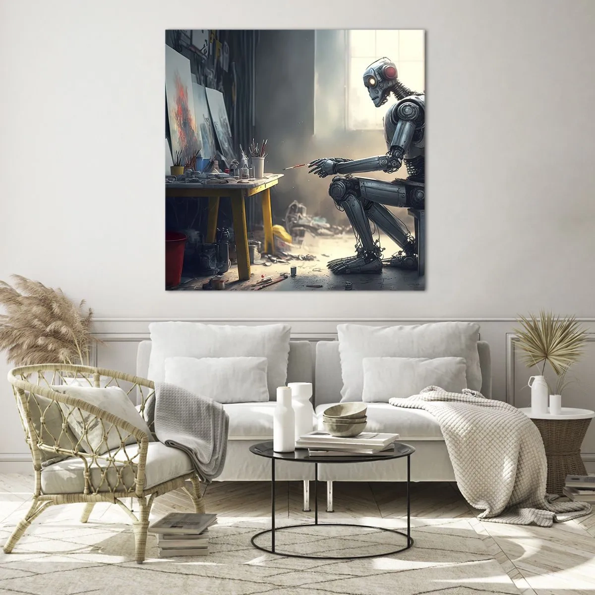 Glass picture - Act of Creation - 50x50 cm