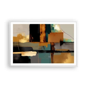Poster in white frmae - Abstract - Light and Shadow - 91x61 cm