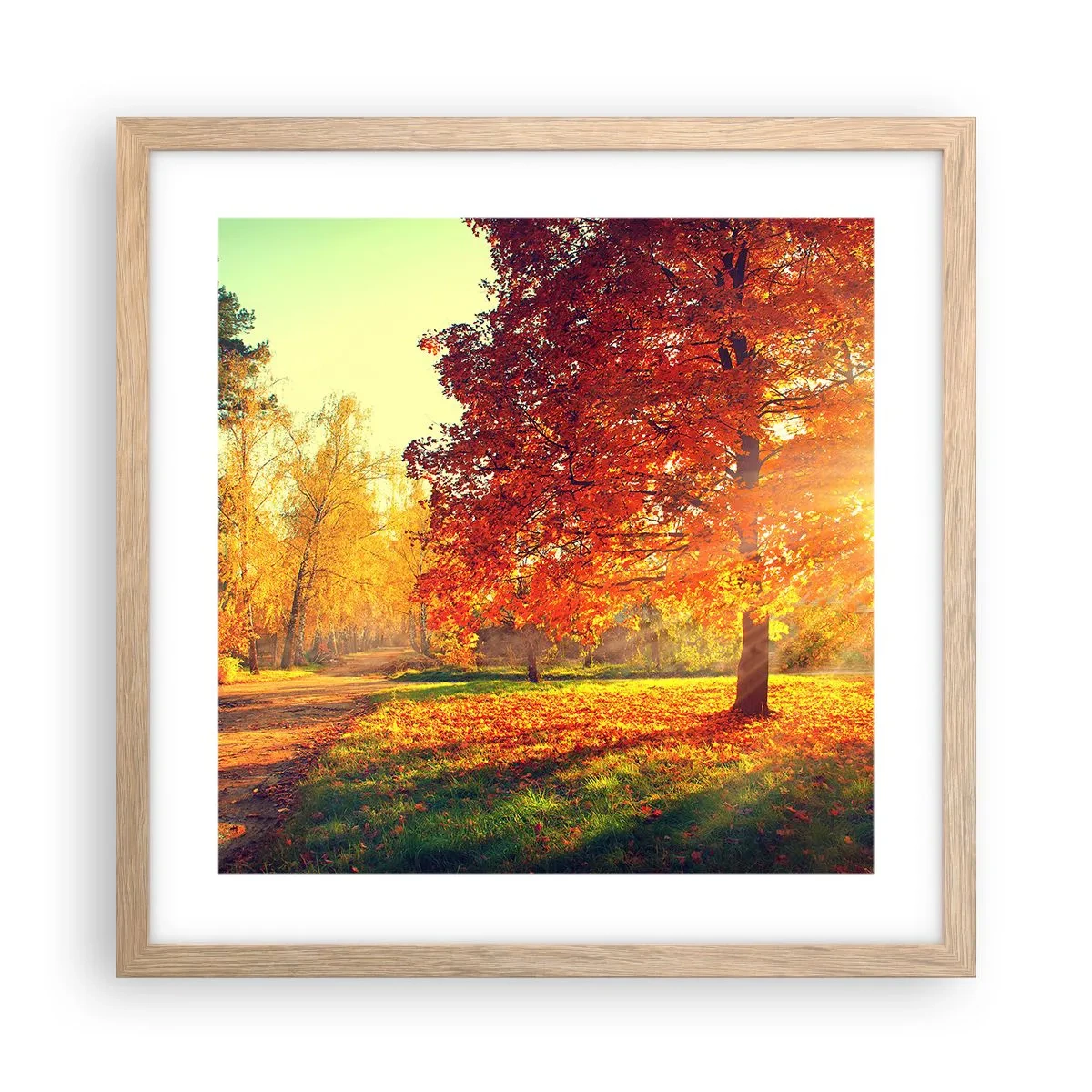 Poster in light oak frame - Ginger Is Beautiful - 40x40 cm